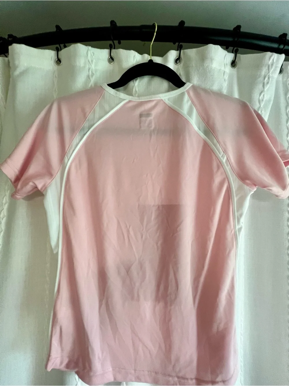 Nike Pink Short-Sleeve Performance Tee with White Trim